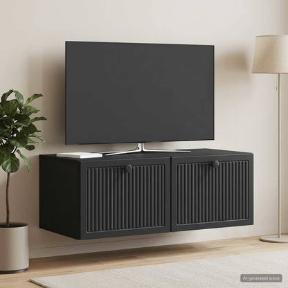 Wall-Mounted TV Cabinet Black 78.5 x 41 x 30 cm Engineered Wood