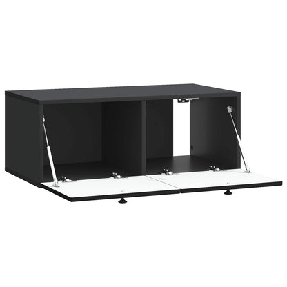 Wall-Mounted TV Cabinet Black 78.5 x 41 x 30 cm Engineered Wood