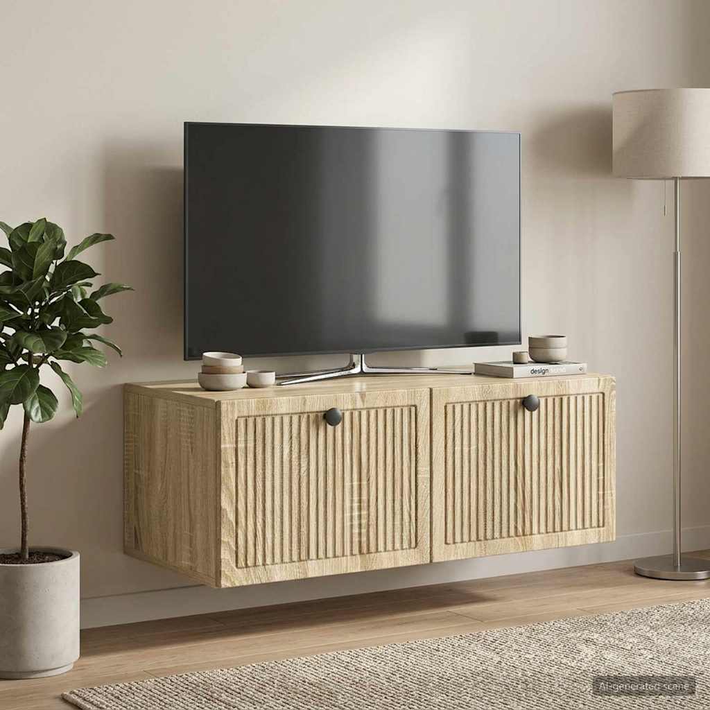 Wall-Mounted TV Cabinet Sonoma Oak 78.5 x 41 x 30 cm