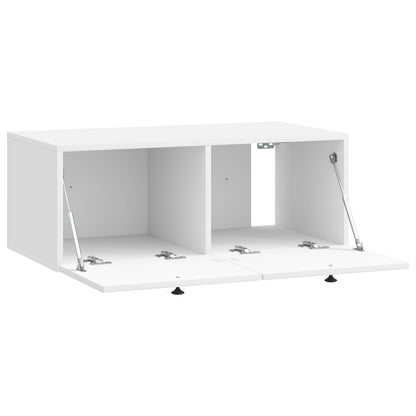 Wall-Mounted TV Cabinet High Gloss White 78.5 x 41 x 30 cm