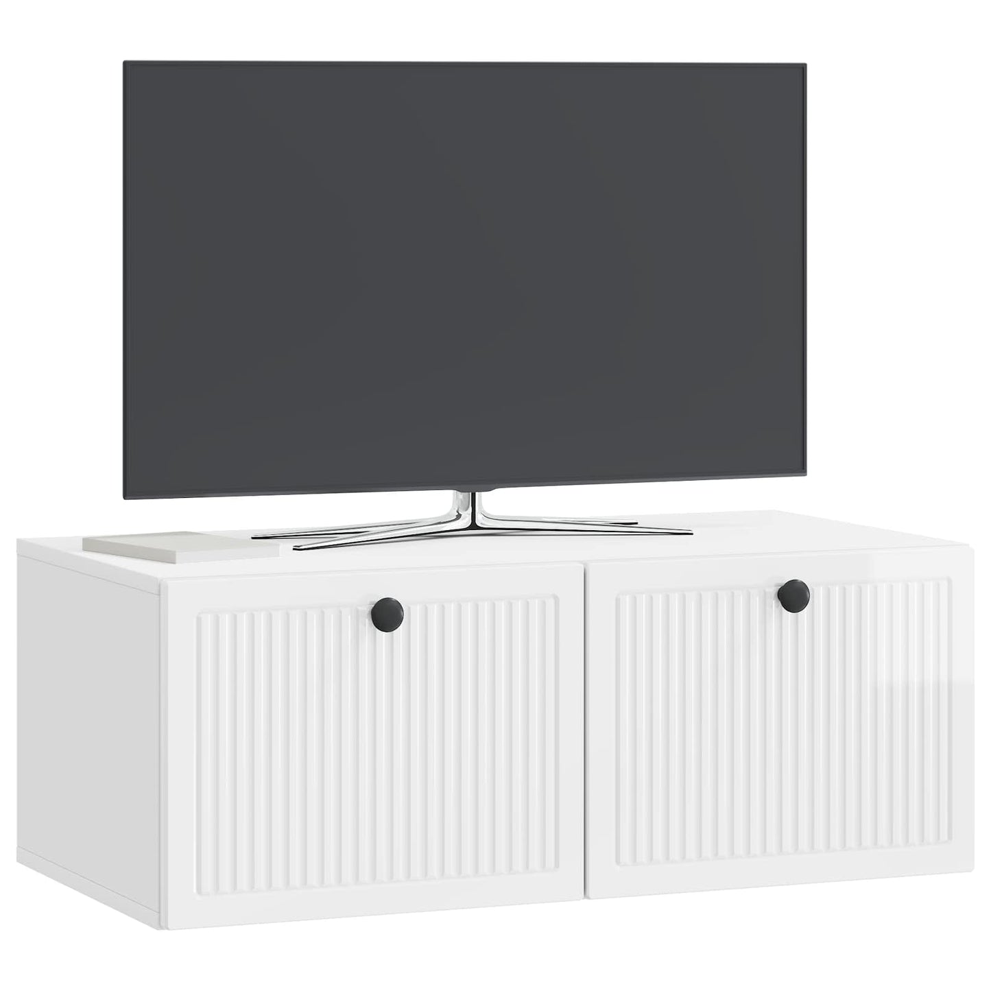 Wall-Mounted TV Cabinet High Gloss White 78.5 x 41 x 30 cm