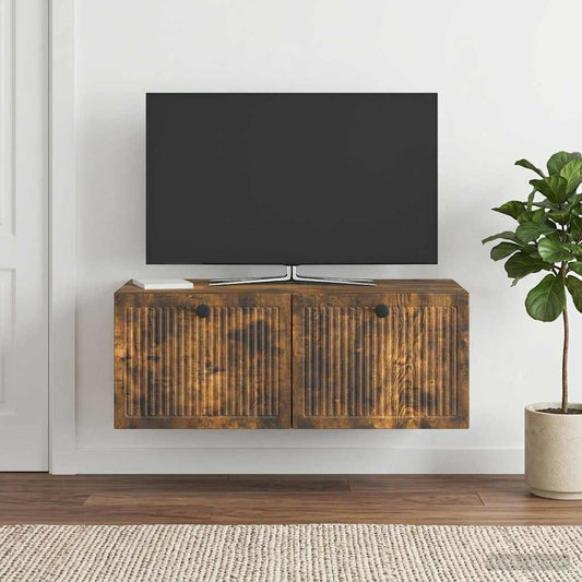 Wall-Mounted TV Cabinet Smoked Oak 78.5 x 41 x 30 cm
