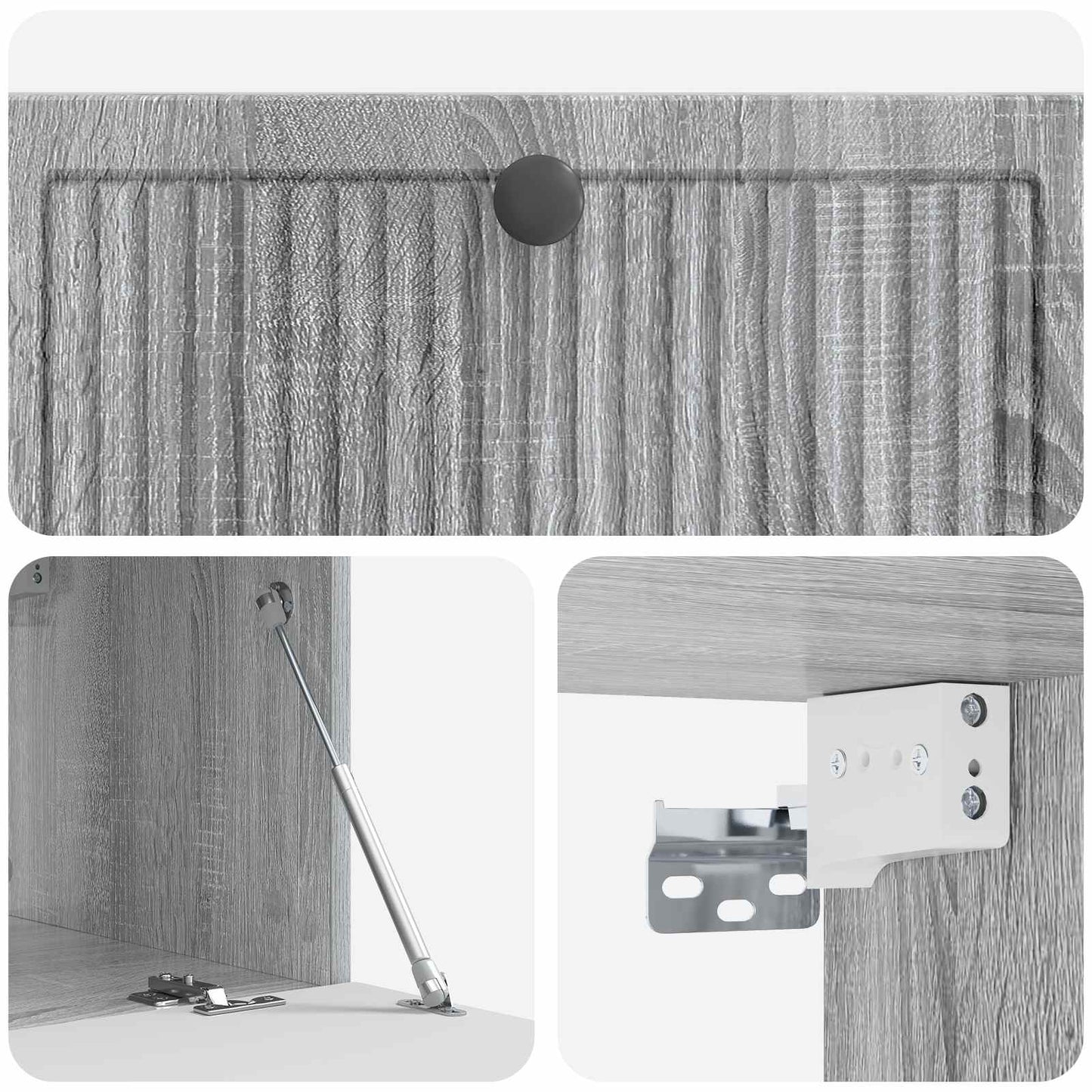Wall-Mounted TV Cabinet Grey Sonoma 78.5 x 41 x 30 cm