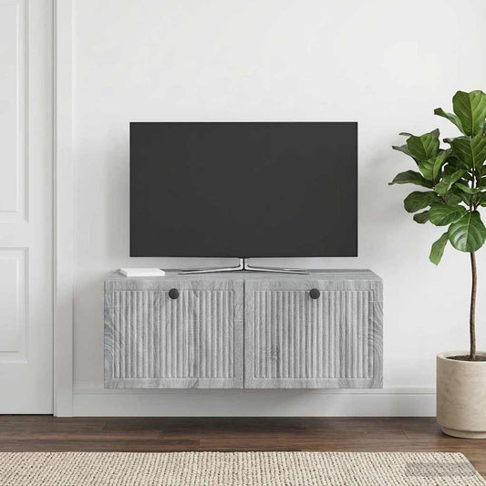 Wall-Mounted TV Cabinet Grey Sonoma 78.5 x 41 x 30 cm