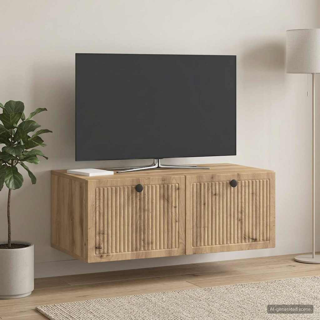 Wall-Mounted TV Cabinet Artisan Oak 78.5 x 41 x 30 cm