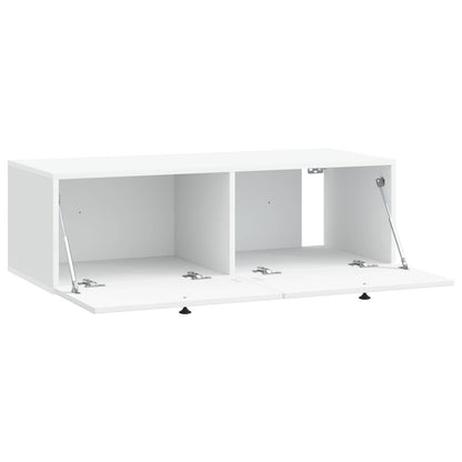 Wall-Mounted TV Cabinet White 98 x 41 x 30 cm Engineered Wood