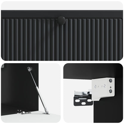 Wall-Mounted TV Cabinet Black 98 x 41 x 30 cm Engineered Wood