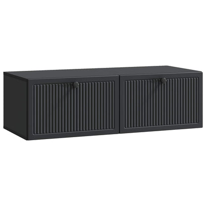 Wall-Mounted TV Cabinet Black 98 x 41 x 30 cm Engineered Wood