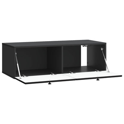 Wall-Mounted TV Cabinet Black 98 x 41 x 30 cm Engineered Wood