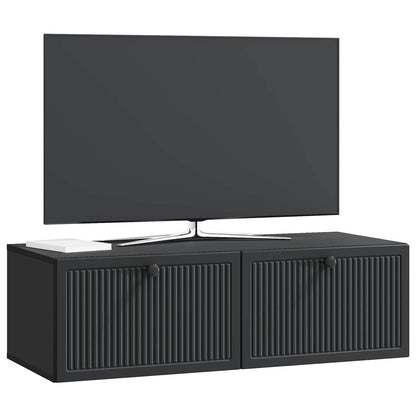 Wall-Mounted TV Cabinet Black 98 x 41 x 30 cm Engineered Wood