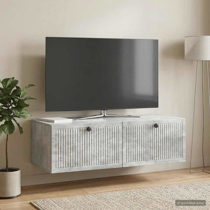 Wall-Mounted TV Cabinet Concrete Grey 98 x 41 x 30 cm