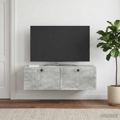 Wall-Mounted TV Cabinet Concrete Grey 98 x 41 x 30 cm