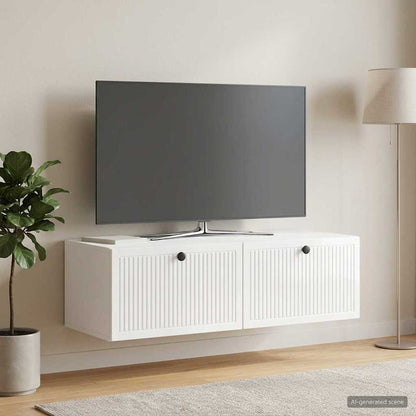 Wall-Mounted TV Cabinet High Gloss White 98 x 41 x 30 cm