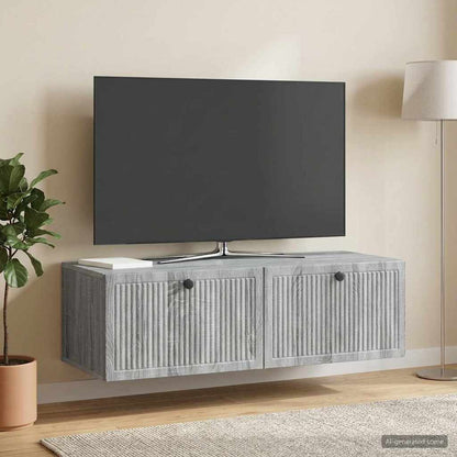 Wall-Mounted TV Cabinet Grey Sonoma 98 x 41 x 30 cm