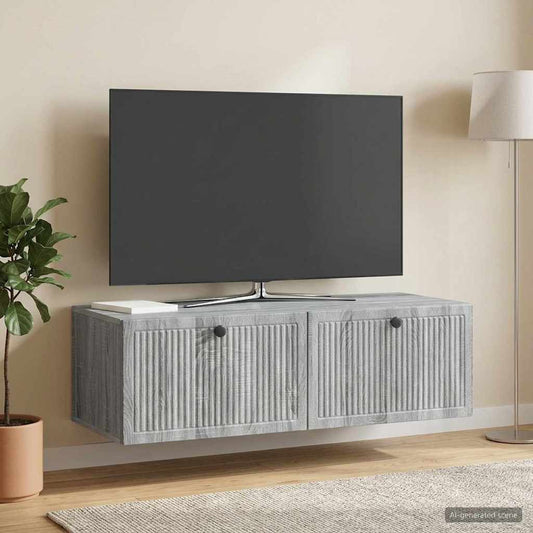 Wall-Mounted TV Cabinet Grey Sonoma 98 x 41 x 30 cm