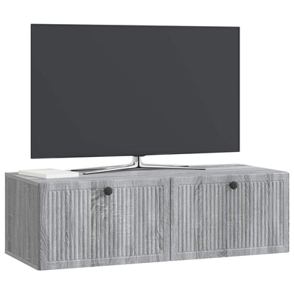Wall-Mounted TV Cabinet Grey Sonoma 98 x 41 x 30 cm