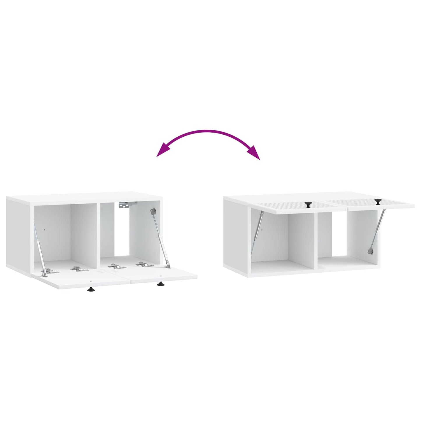 Wall-Mounted TV Cabinet White 59.5 x 31 x 30 cm Engineered Wood