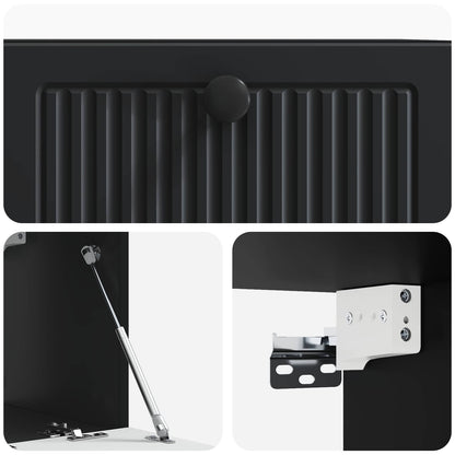 Wall-Mounted TV Cabinet Black 59.5 x 31 x 30 cm Engineered Wood