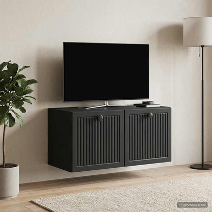 Wall-Mounted TV Cabinet Black 59.5 x 31 x 30 cm Engineered Wood