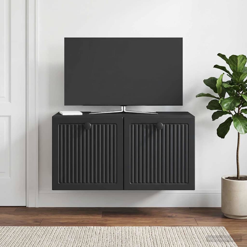 Wall-Mounted TV Cabinet Black 59.5 x 31 x 30 cm Engineered Wood