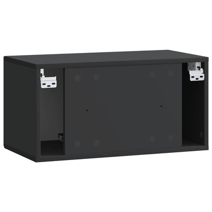 Wall-Mounted TV Cabinet Black 59.5 x 31 x 30 cm Engineered Wood