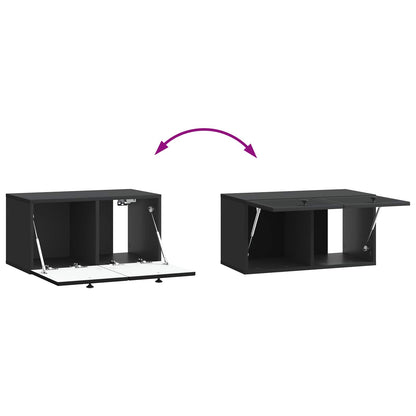 Wall-Mounted TV Cabinet Black 59.5 x 31 x 30 cm Engineered Wood