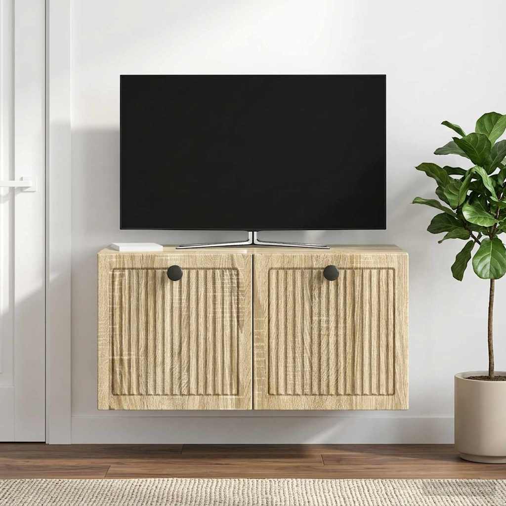 Wall-Mounted TV Cabinet Sonoma Oak 59.5 x 31 x 30 cm