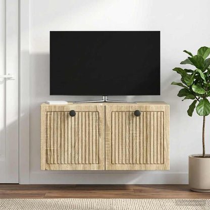 Wall-Mounted TV Cabinet Sonoma Oak 59.5 x 31 x 30 cm
