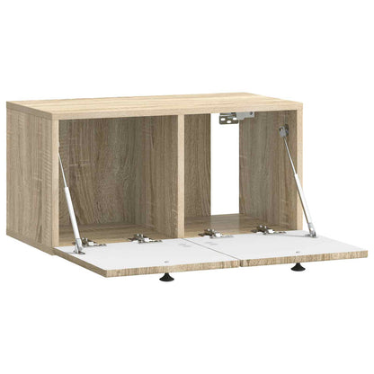 Wall-Mounted TV Cabinet Sonoma Oak 59.5 x 31 x 30 cm