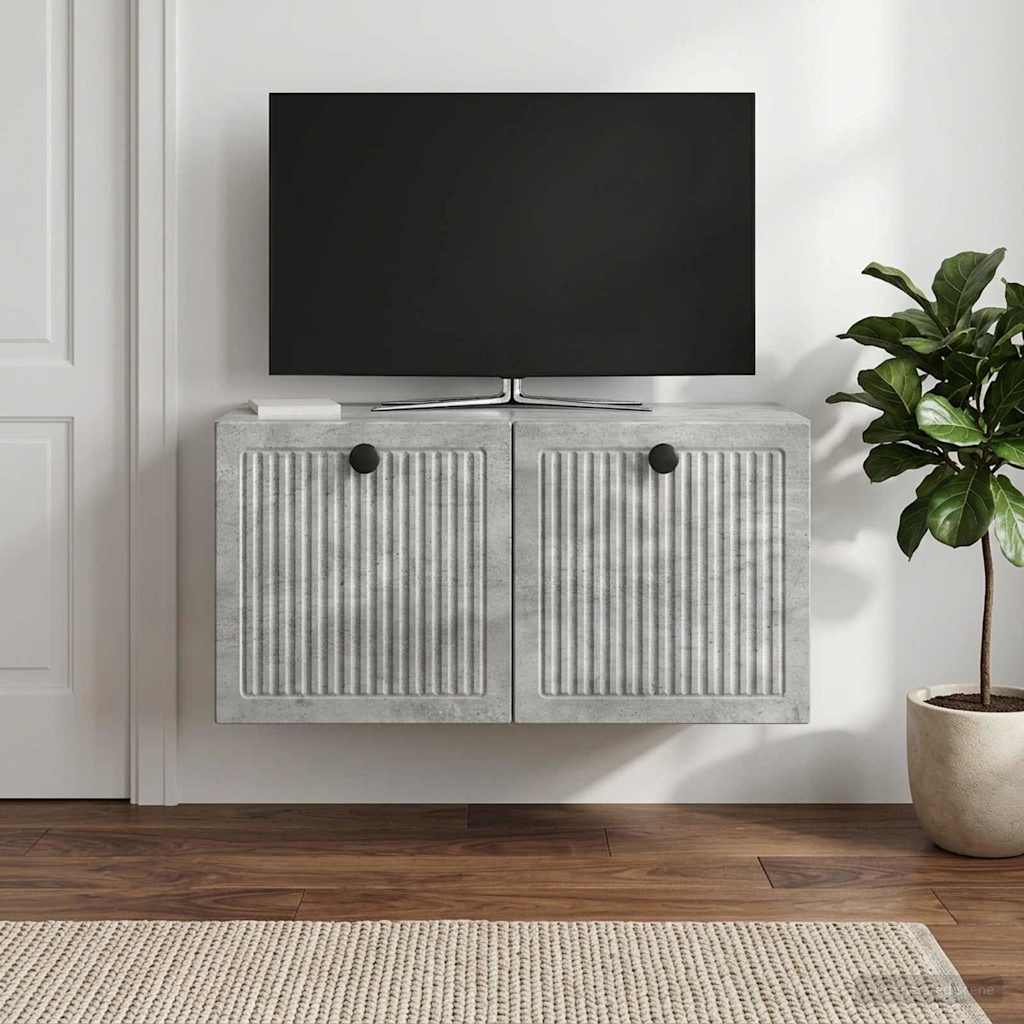 Wall-Mounted TV Cabinet Concrete Grey 59.5 x 31 x 30 cm
