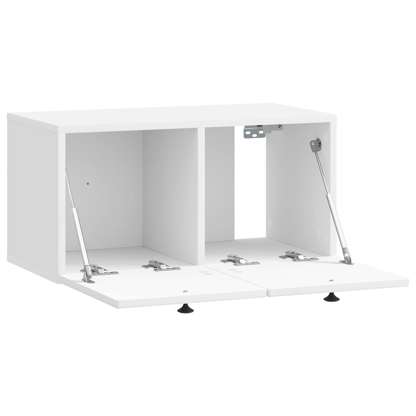 Wall-Mounted TV Cabinet High Gloss White 59.5 x 31 x 30 cm