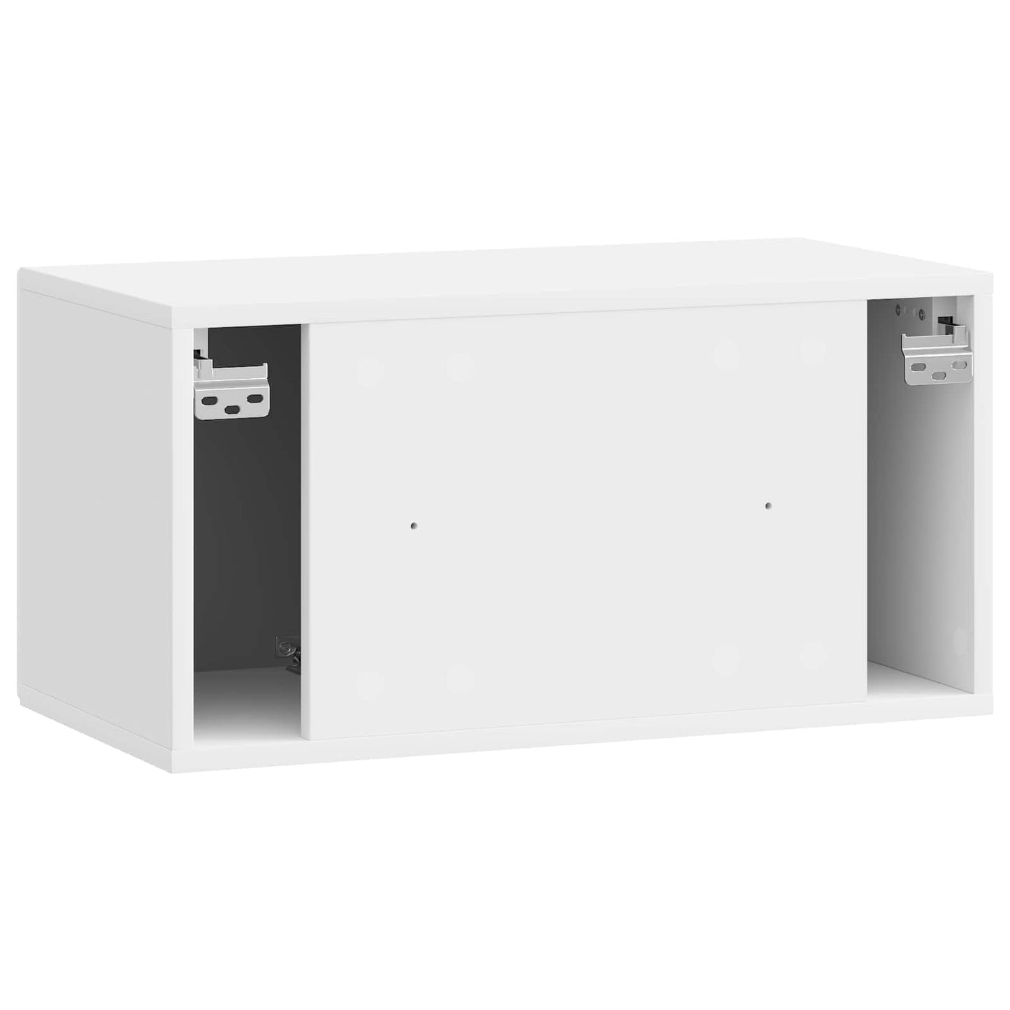 Wall-Mounted TV Cabinet High Gloss White 59.5 x 31 x 30 cm