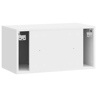 Wall-Mounted TV Cabinet High Gloss White 59.5 x 31 x 30 cm