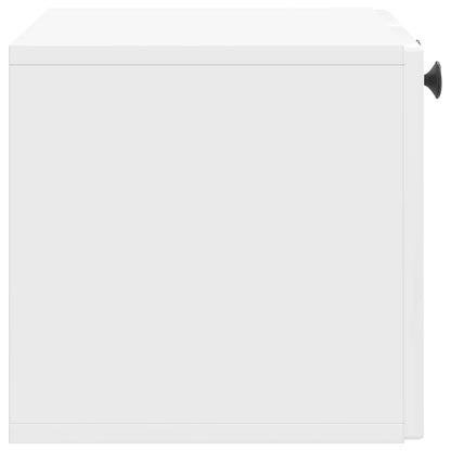 Wall-Mounted TV Cabinet High Gloss White 59.5 x 31 x 30 cm