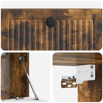 Wall-Mounted TV Cabinet Smoked Oak 59.5 x 31 x 30 cm