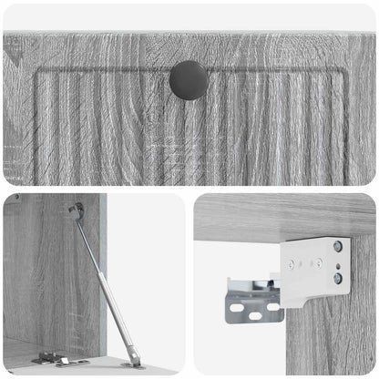 Wall-Mounted TV Cabinet Grey Sonoma 59.5 x 31 x 30 cm