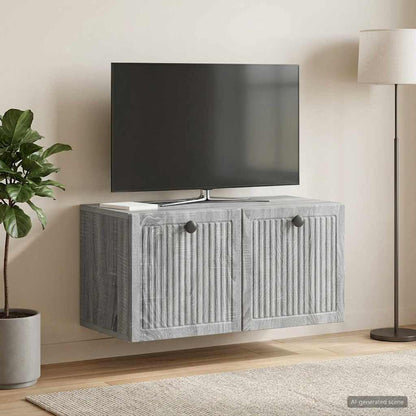 Wall-Mounted TV Cabinet Grey Sonoma 59.5 x 31 x 30 cm