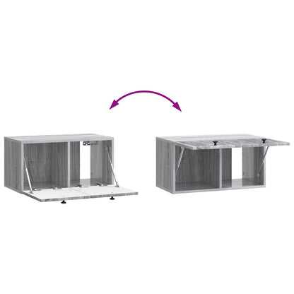 Wall-Mounted TV Cabinet Grey Sonoma 59.5 x 31 x 30 cm