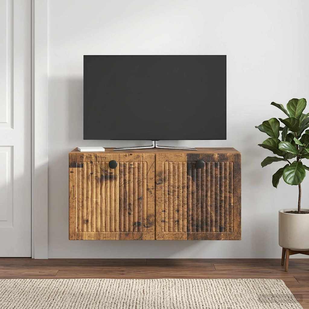 Wall-Mounted TV Cabinet Wall-mounted Old Wood 59.5 x 31 x 30 cm