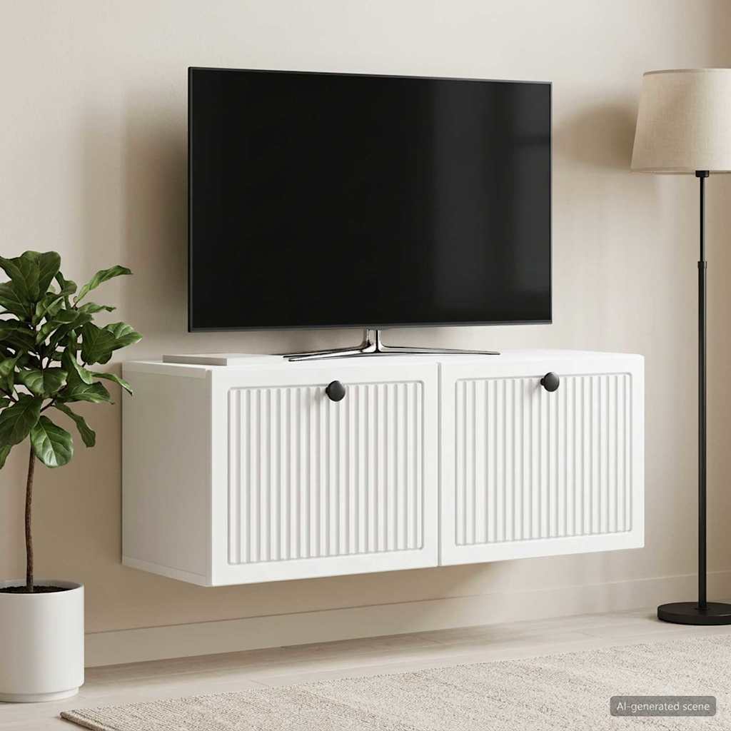 Wall-Mounted TV Cabinet White 78.5 x 31 x 30 cm Engineered Wood