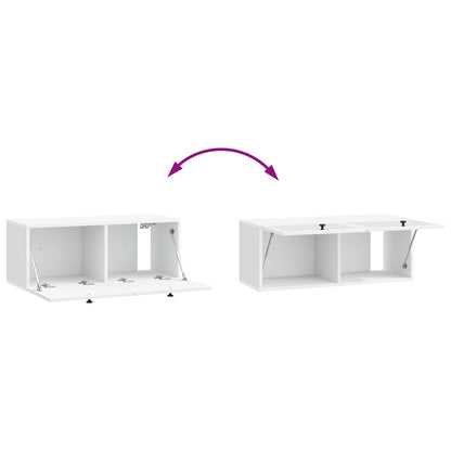 Wall-Mounted TV Cabinet White 78.5 x 31 x 30 cm Engineered Wood