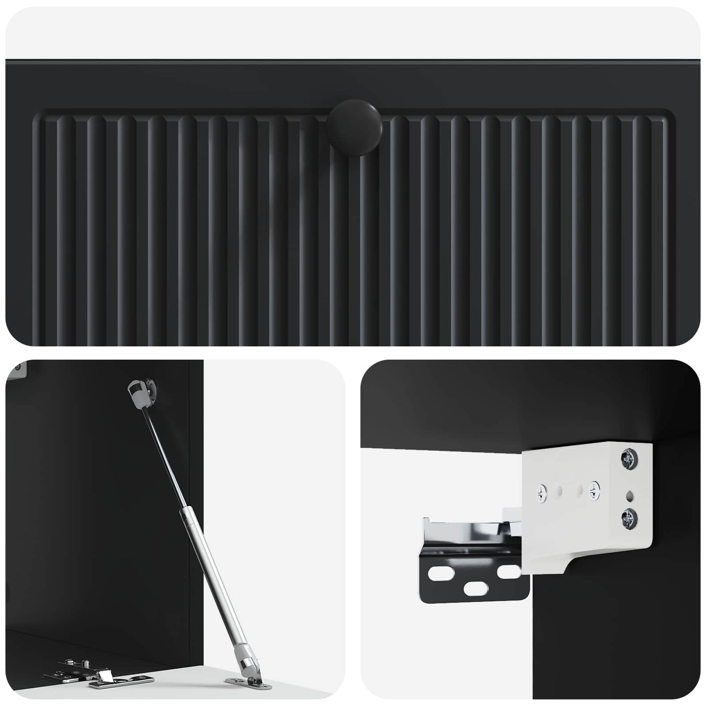 Wall-Mounted TV Cabinet Black 78.5 x 31 x 30 cm Engineered Wood
