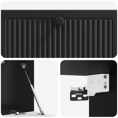 Wall-Mounted TV Cabinet Black 78.5 x 31 x 30 cm Engineered Wood