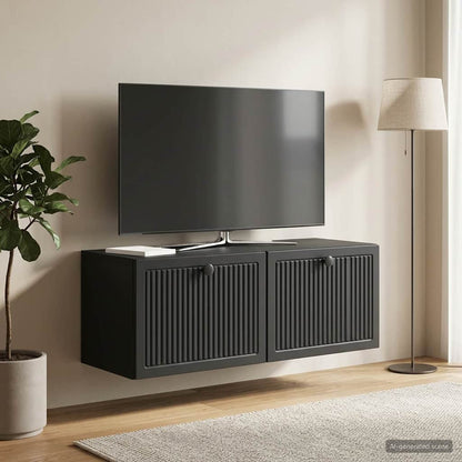 Wall-Mounted TV Cabinet Black 78.5 x 31 x 30 cm Engineered Wood