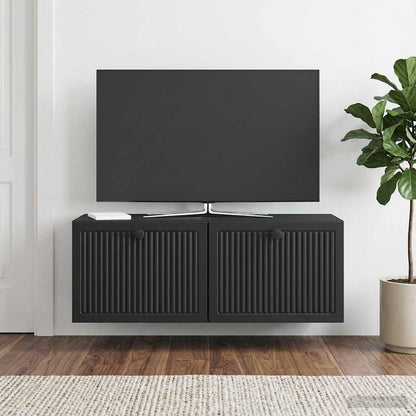 Wall-Mounted TV Cabinet Black 78.5 x 31 x 30 cm Engineered Wood