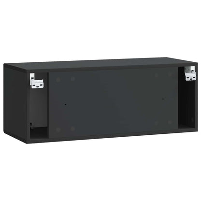 Wall-Mounted TV Cabinet Black 78.5 x 31 x 30 cm Engineered Wood