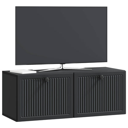 Wall-Mounted TV Cabinet Black 78.5 x 31 x 30 cm Engineered Wood