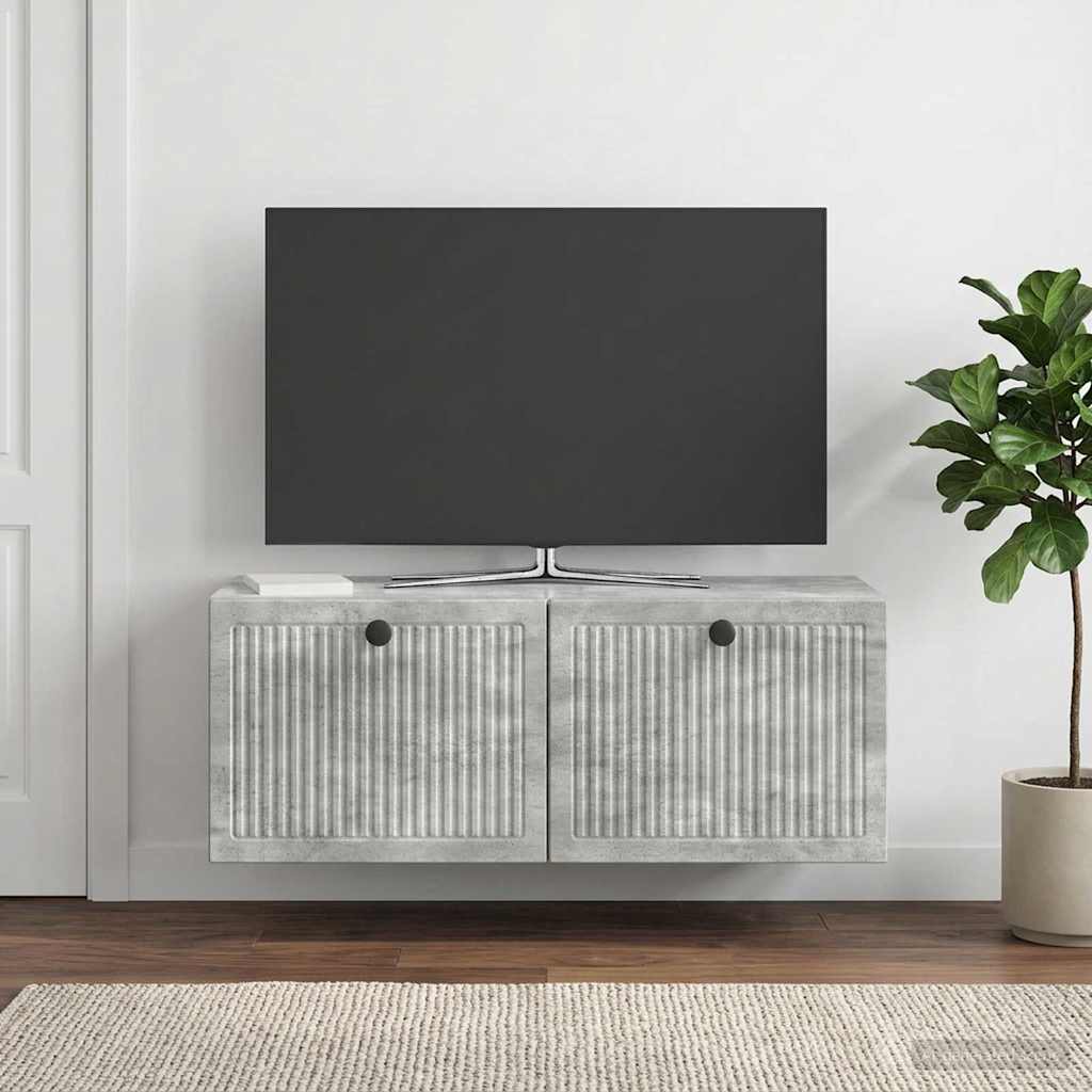 Wall-Mounted TV Cabinet Concrete Grey 78.5 x 31 x 30 cm