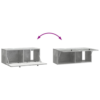 Wall-Mounted TV Cabinet Concrete Grey 78.5 x 31 x 30 cm