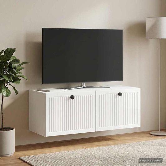 Wall-Mounted TV Cabinet High Gloss White 78.5 x 31 x 30 cm